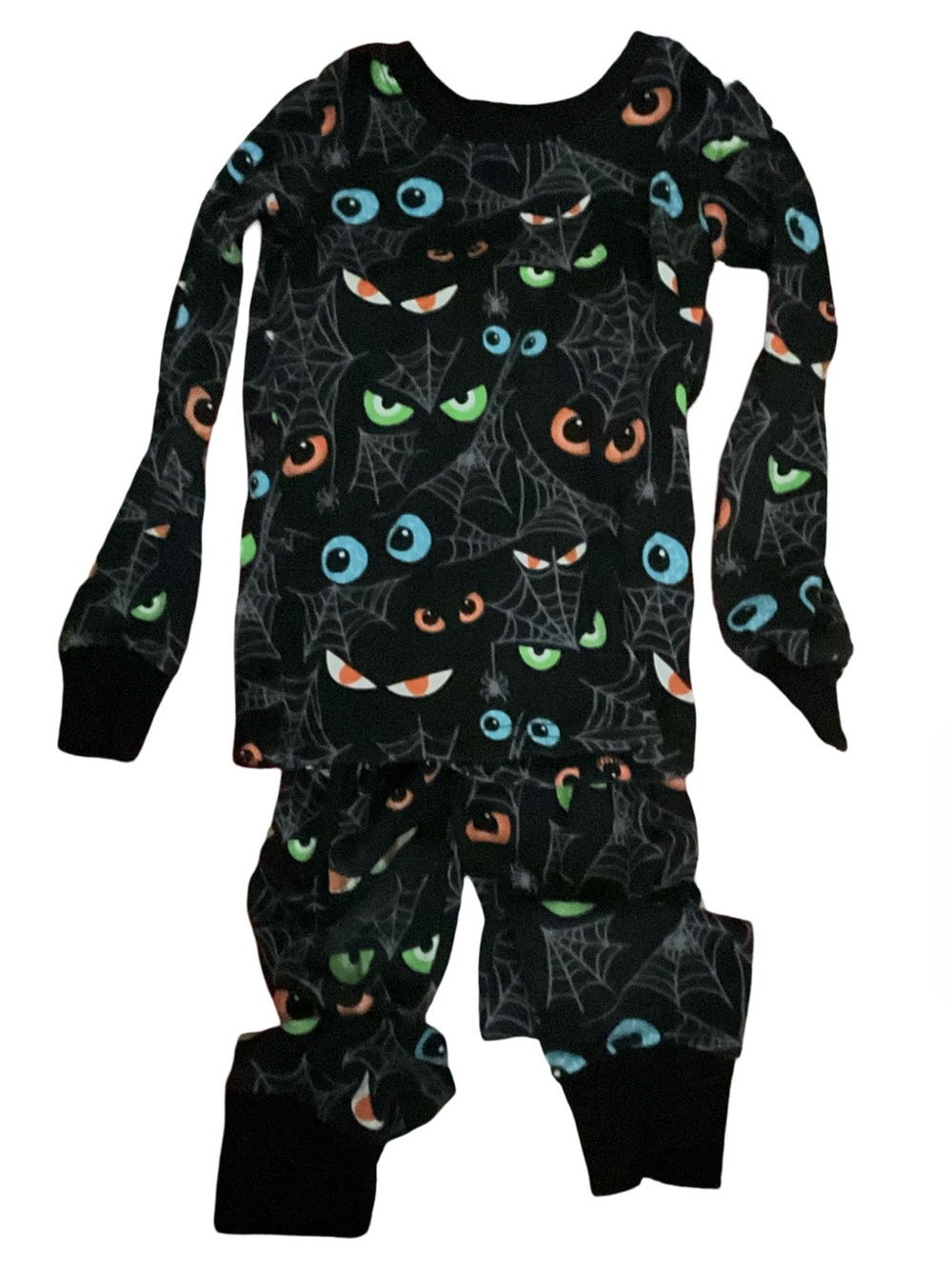 PJ Place Monster Eyes Pajama Set Boys Size 5T 2-Piece Long Sleeve PJs